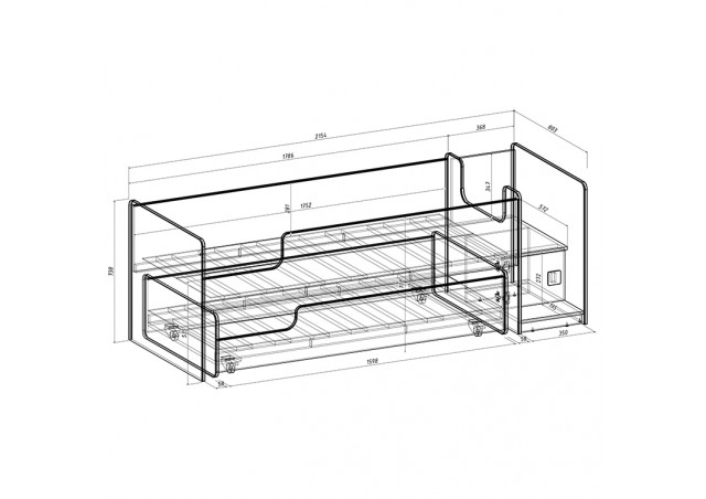 Детская выкатная кровать Легенда К302.41 в Павлово